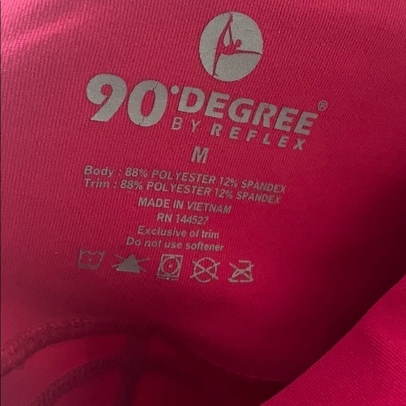 Hot pink workout leggings - 90 Degree by Reflex size M - Picture 4 of 5